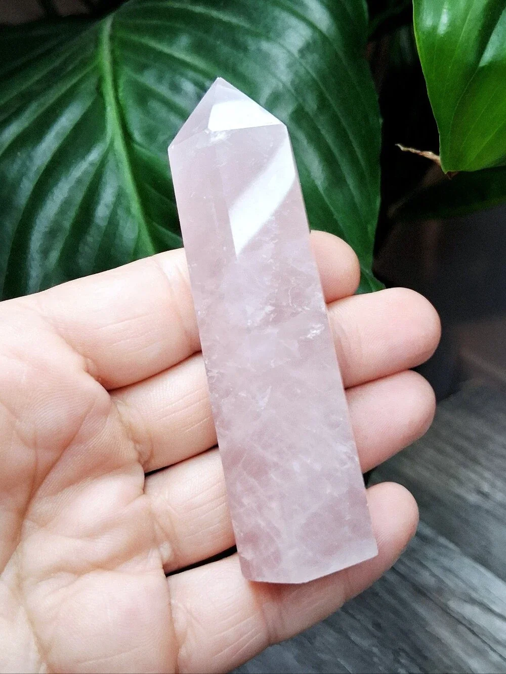 Rose Quartz Tower Bracelet & Drop Earrings Gift Set, 3 Piece Crystal Bundle